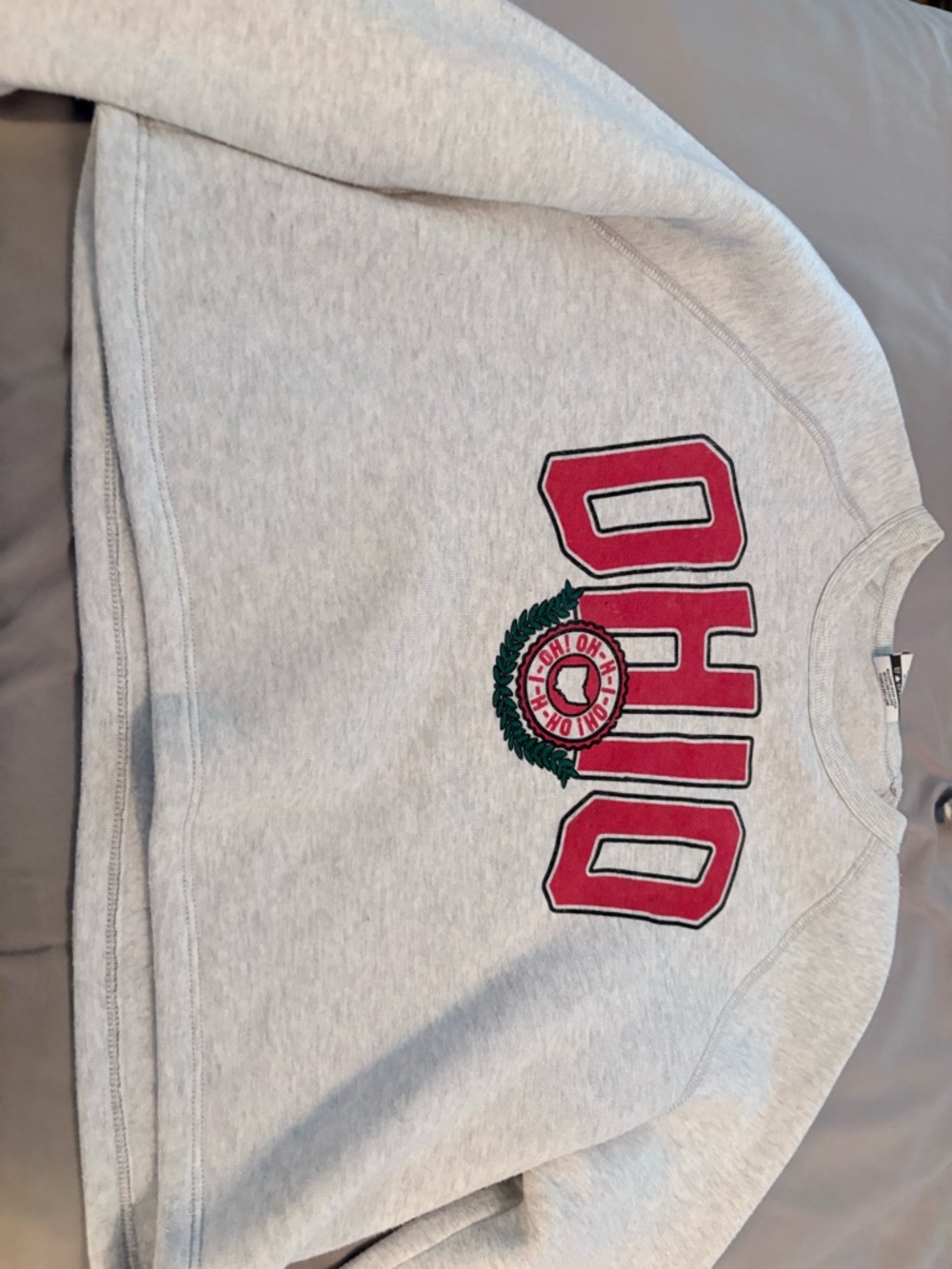 Gray OHIO Graphic Crewneck Sweatshirt